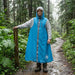 2-in-1 Regen Poncho met Kap Blauw 262 x 126 x 130 cm