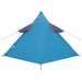 2-in-1 Regen Poncho met Kap Blauw 262 x 126 x 130 cm