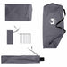 2-in-1 Regen Poncho met Kap Grijs en Oranje 262 x 126 x 130 cm