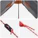 2-in-1 Regen Poncho met Kap Grijs en Oranje 262 x 126 x 130 cm
