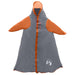 2-in-1 Regen Poncho met Kap Grijs en Oranje 262 x 126 x 130 cm