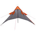 2-in-1 Regen Poncho met Kap Grijs en Oranje 262 x 126 x 130 cm