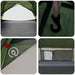 Backpacking Tent Groen 4-persoons 185T Polyester met PU Coating