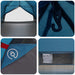 Backpacking Tent Blauw 4-persoons 185T Polyester met PU Coating