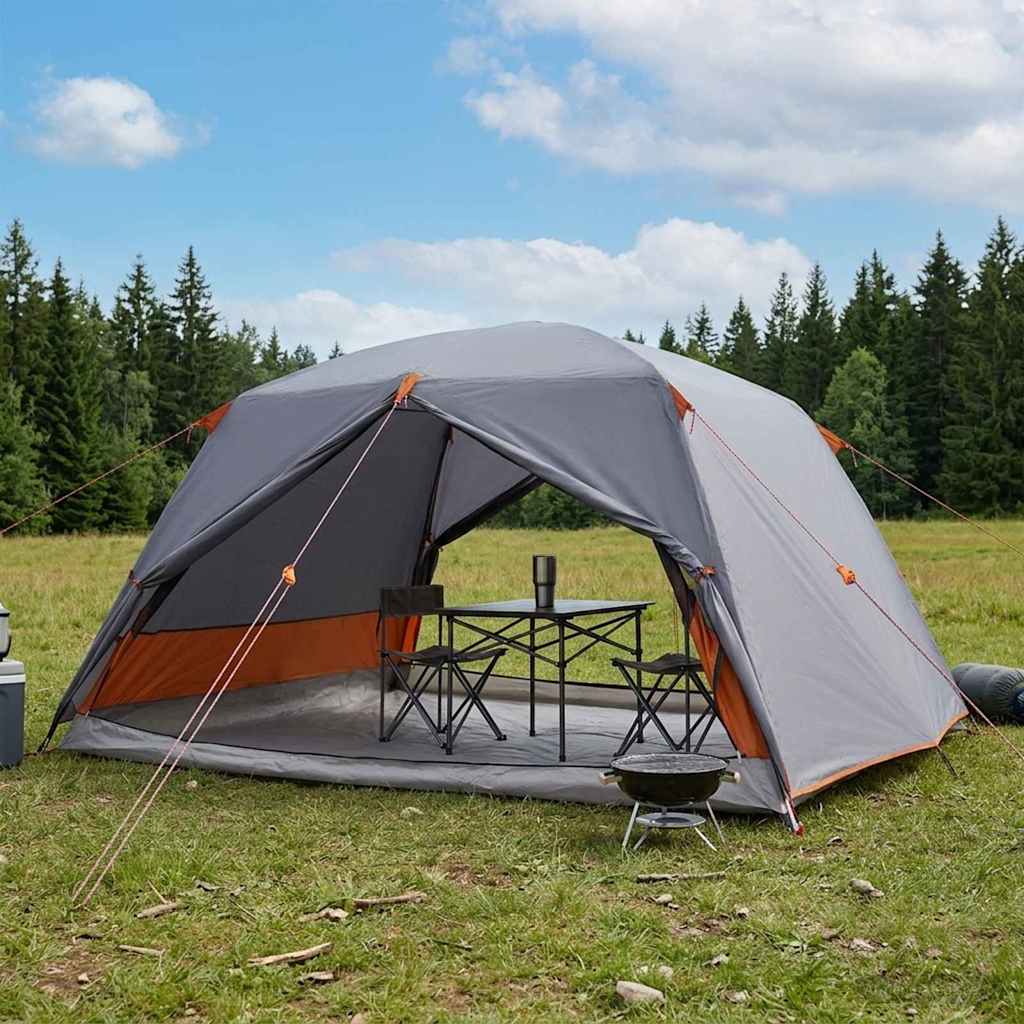 Backpacking Tent Grijs en Oranje 4-persoons