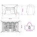 Tunneltent Groen 475 x 220 x 192 cm