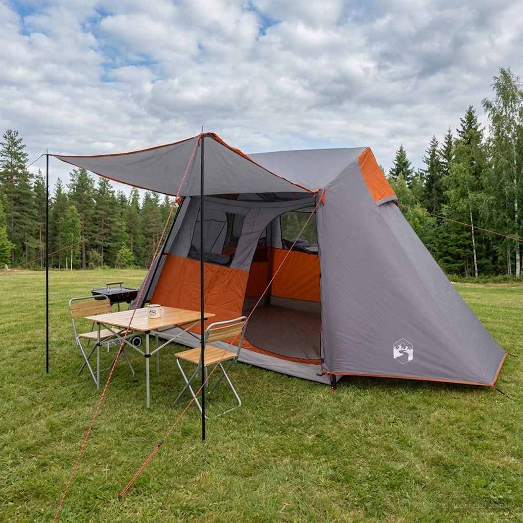 Tunneltent Grijs en Oranje 475 x 220 x 192 cm