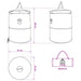 Pop-up Toilet Tent met Hangende Touw Blauw 97 x 126 cm