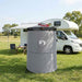 Pop-up Toilet Tent met Hangende Touw Grijs en Oranje