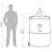 Pop-up Toilet Tent met Hangende Touw Grijs en Oranje