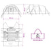 Tunneltent Groen 560 x 395 x 212 cm