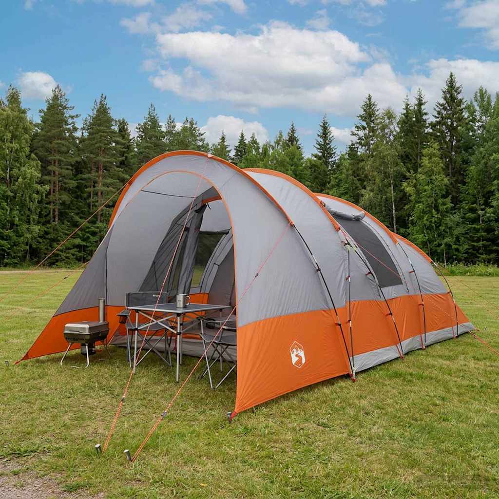 Tunneltent Grijs en Oranje 560 x 395 x 212 cm
