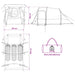 Tunneltent Groen 390 x 215 x 152 cm