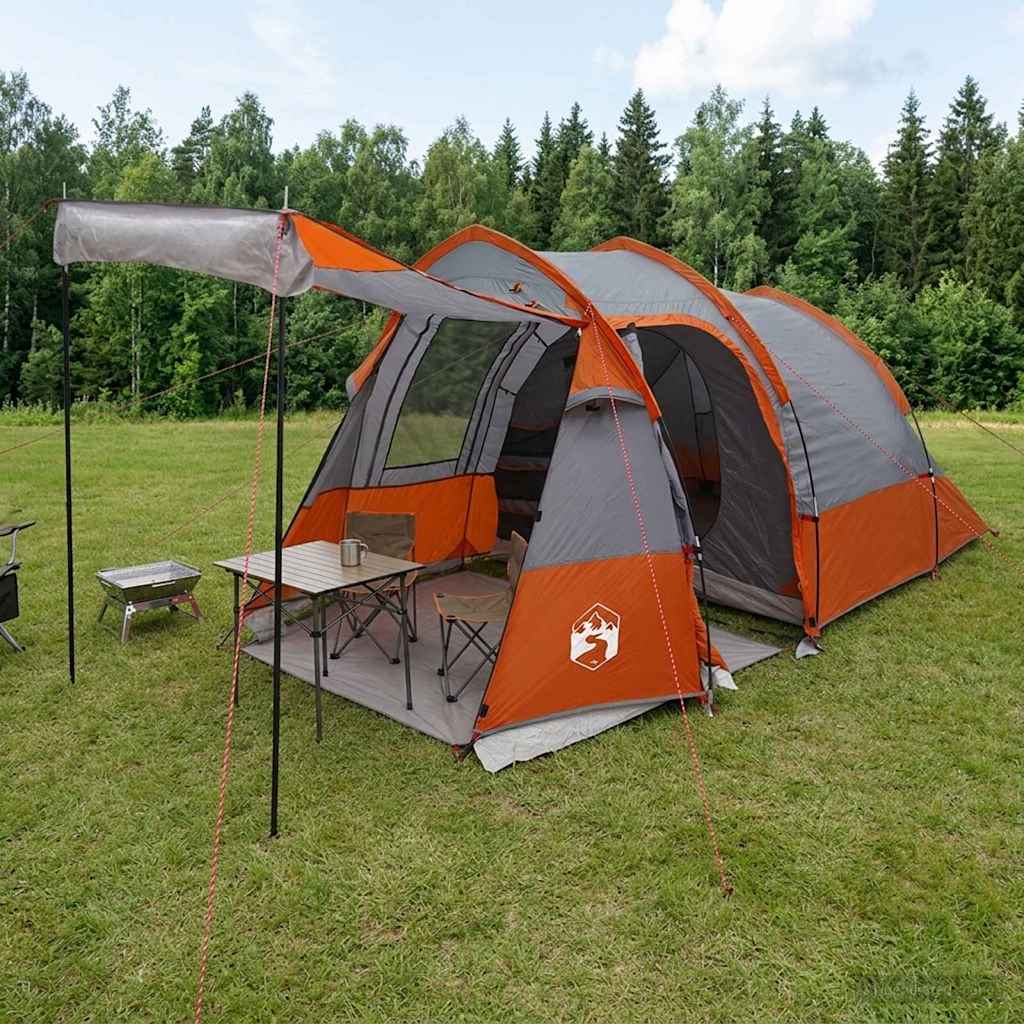 Tunneltent Grijs en Oranje 390 x 215 x 152 cm