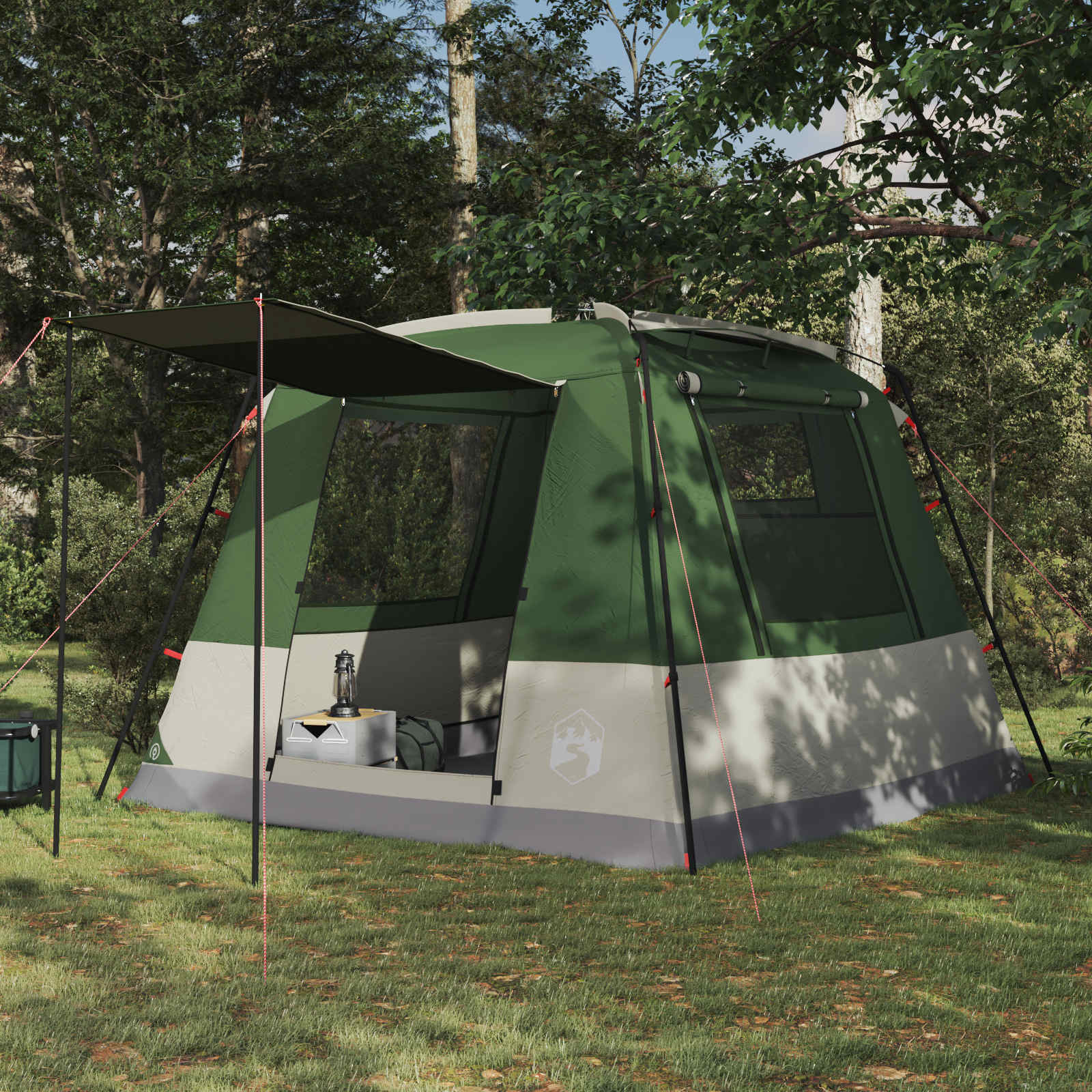 Partytent Groen 10-persoons 185T Polyester met PU Coating