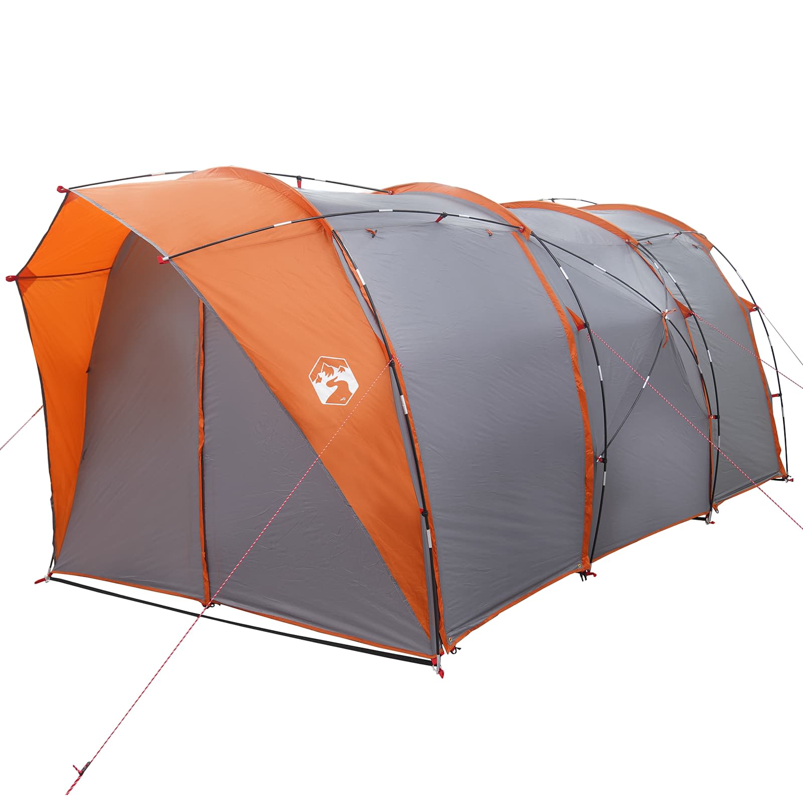 Tunneltent Grijs en Oranje 382 x 262 x 214 cm