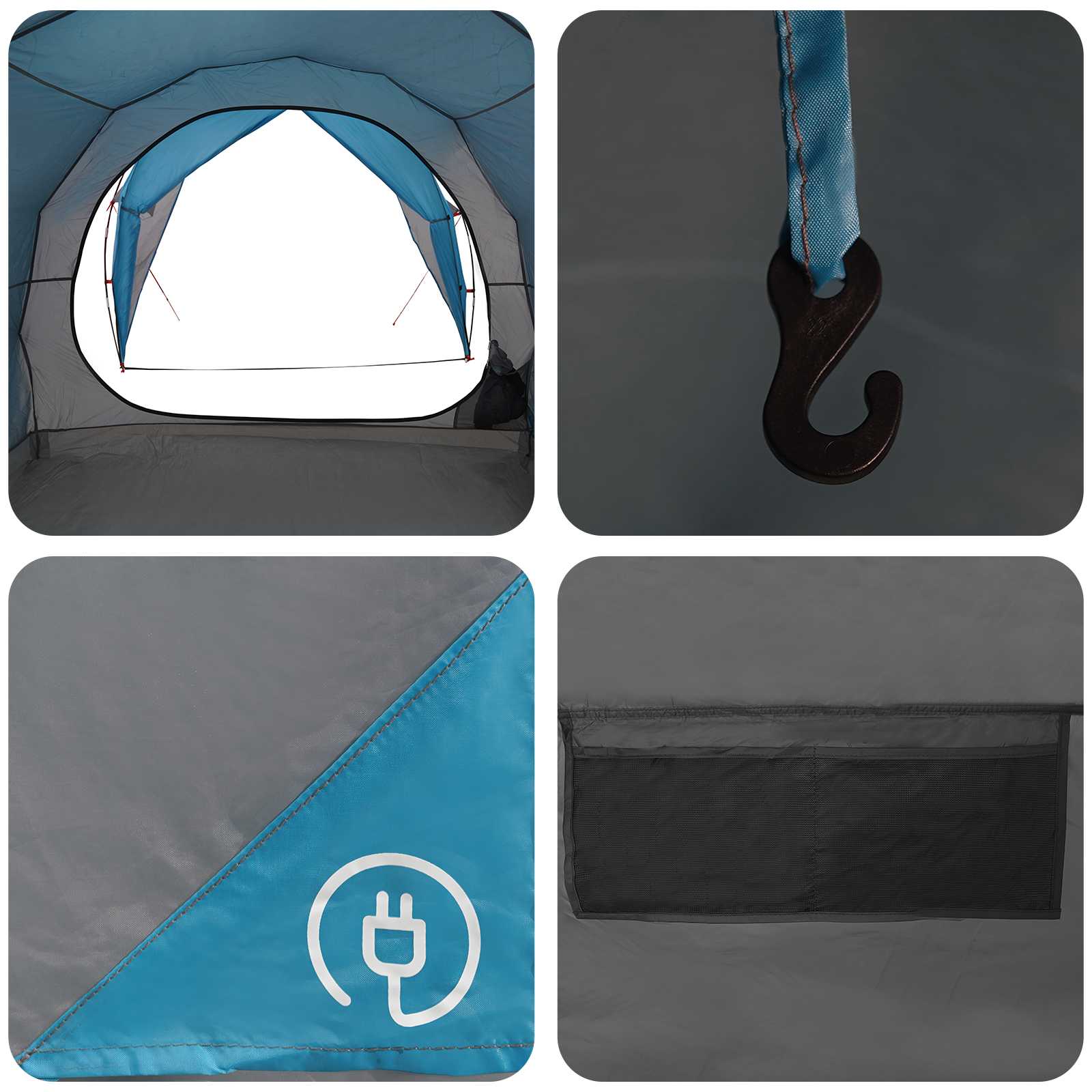 Tunneltent Blauw 562 x 265 x 216 cm