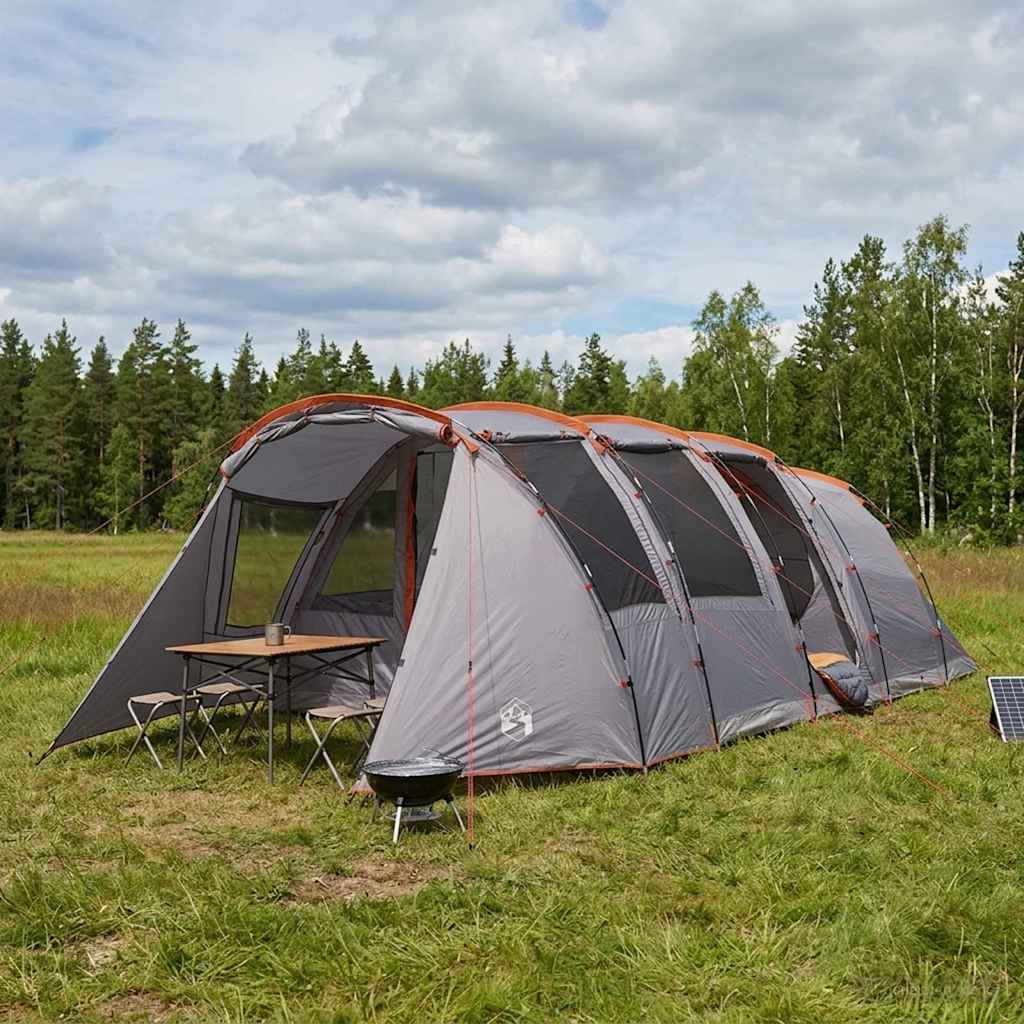 Tunneltent Grijs en Oranje 675 x 392 x 210 cm