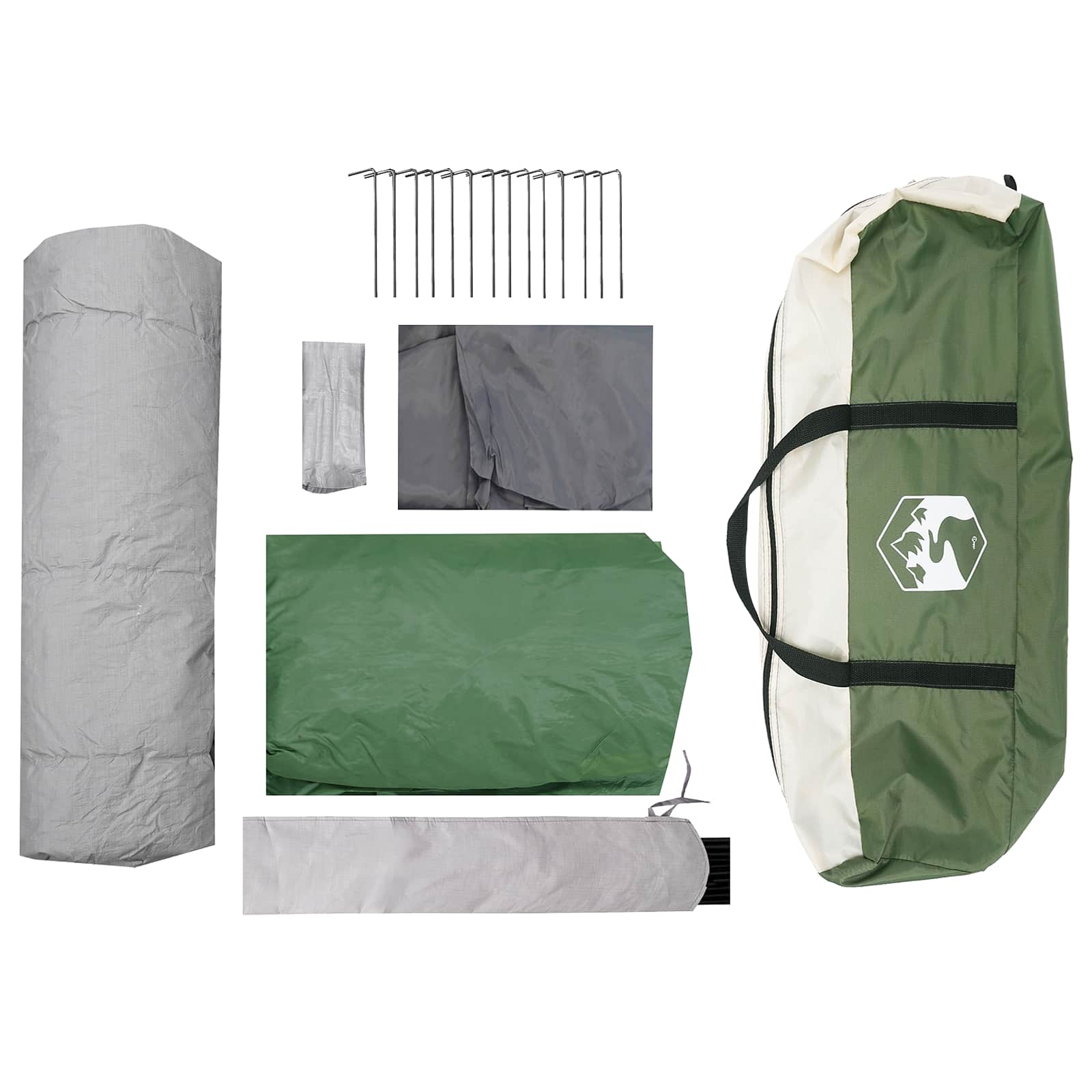 Directe Tent 10-persoons Groen 185T Polyester met PU Coating