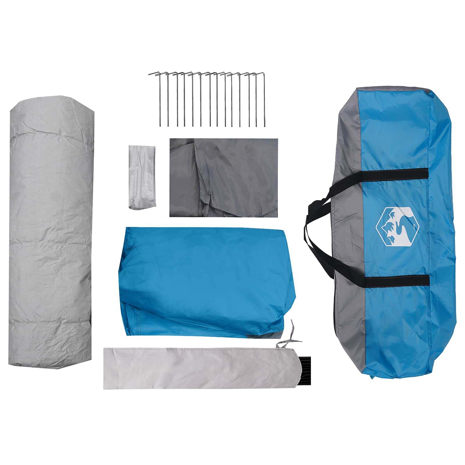 Directe Tent 10-persoons Blauw 185T Polyester met PU Coating