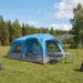Directe Tent 10-persoons Blauw 185T Polyester met PU Coating
