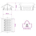 Huisje Tent Crèmekleurig 340 x 246 x 210 cm Polykatoen