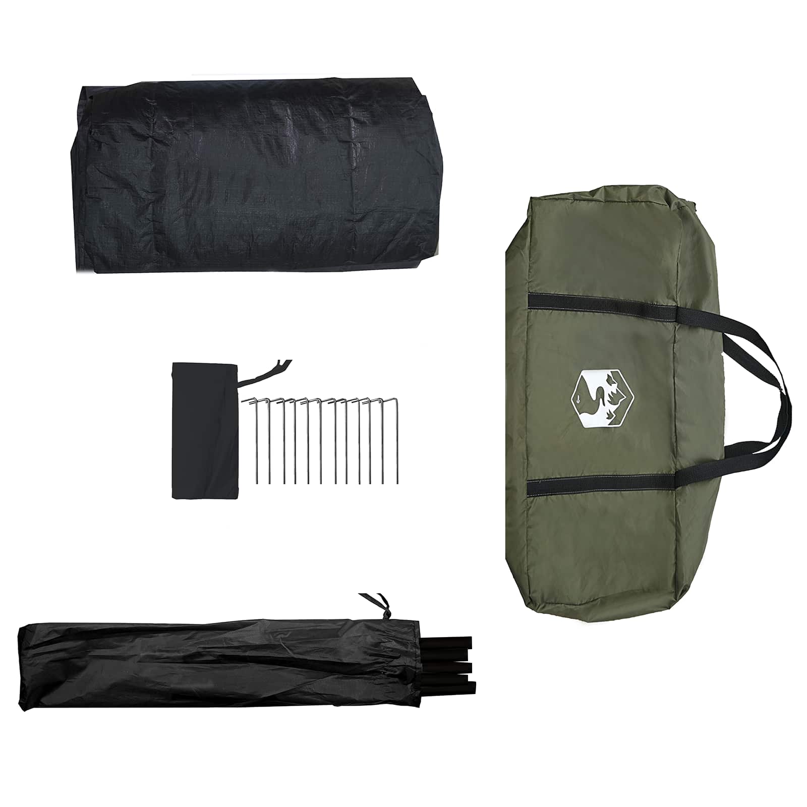 Huisje Tent Legergroen 340 x 246 x 210 cm Polykatoen