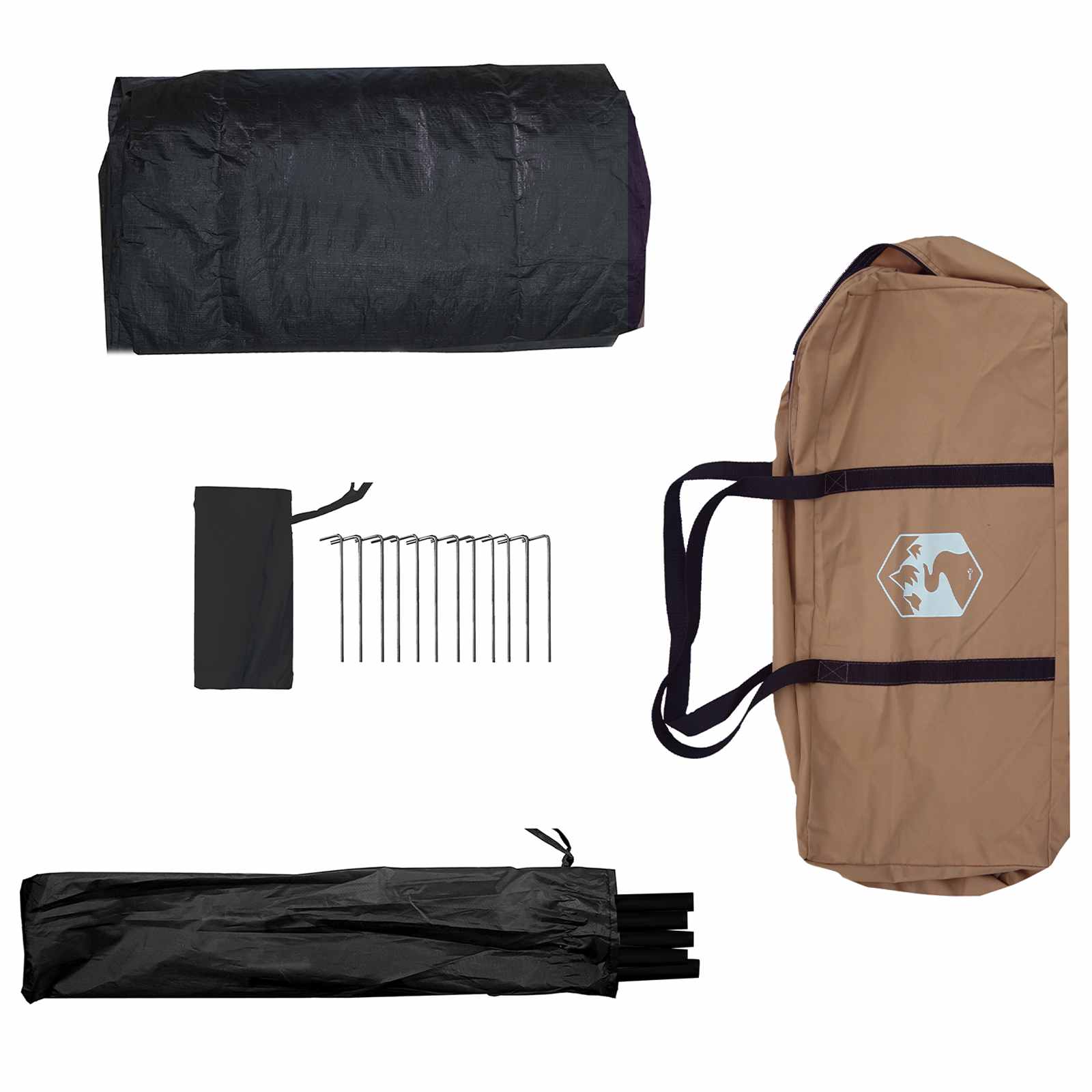 Huisje Tent Bruin 340 x 246 x 210 cm Polykatoen