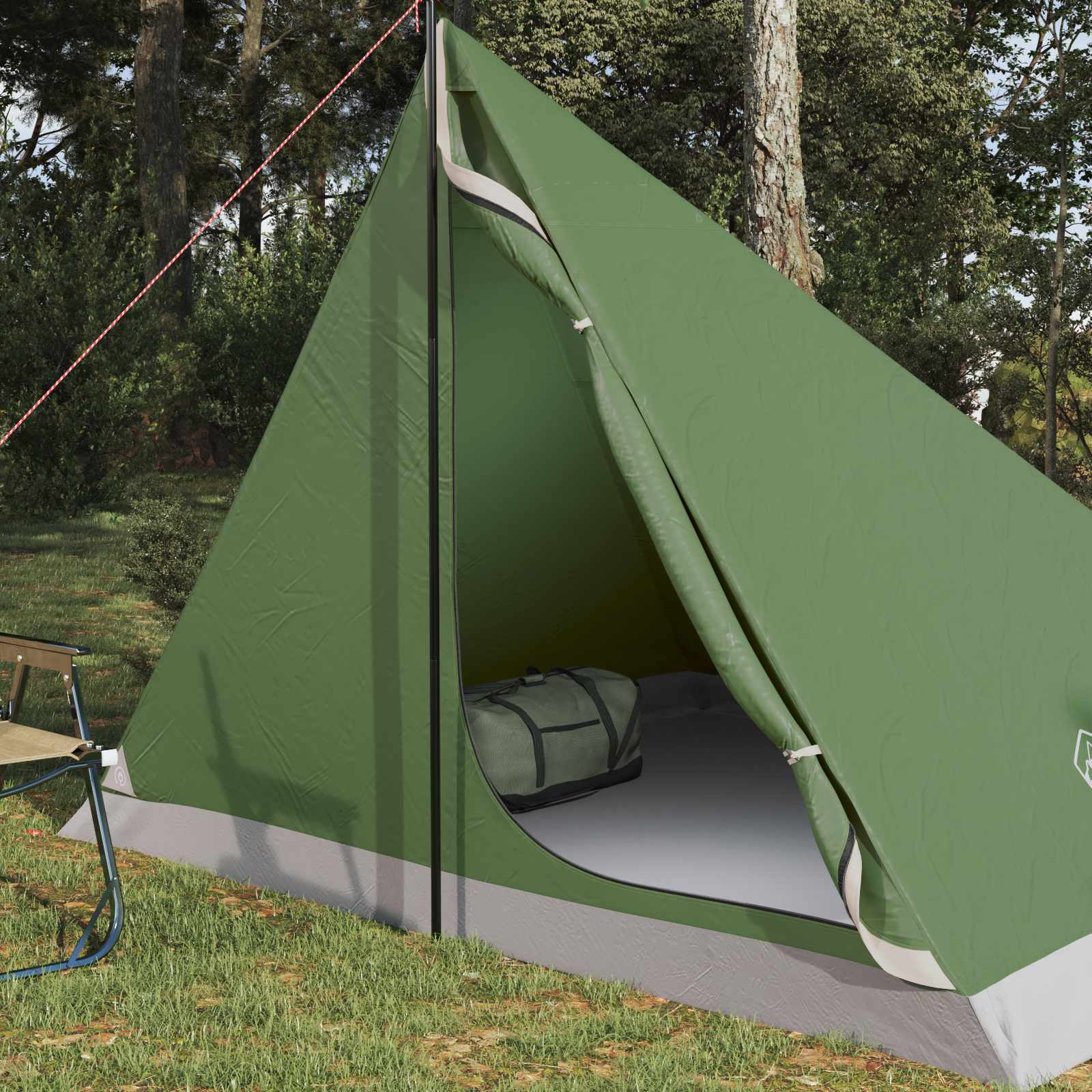Backpacking Tent Groen 4-persoons 185T Polyester met PU Coating