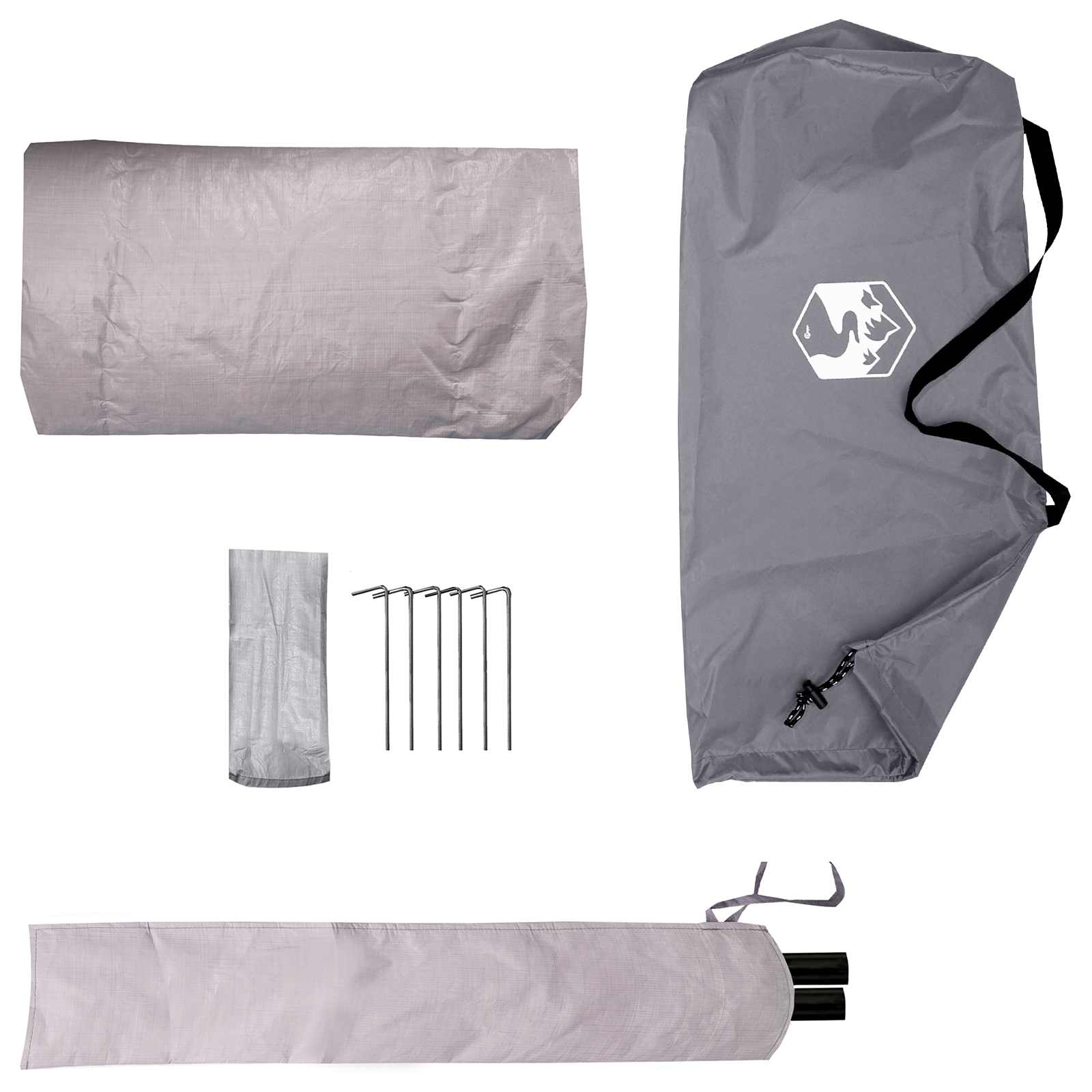 Backpacking Tent Grijs en Oranje 4-persoons