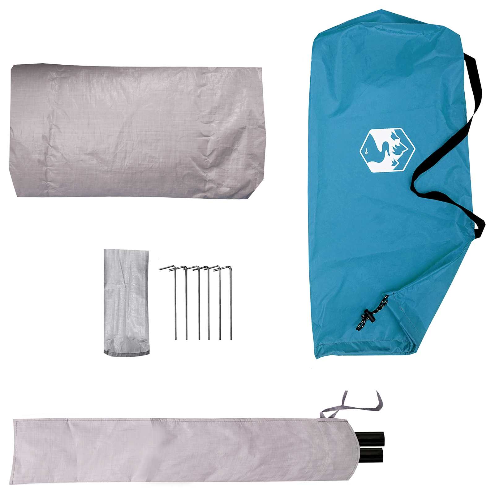 Backpacking Tent Blauw 2-persoons 185T Polyester met PU Coating