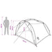 Tunneltent Groen 4-persoons 185T Polyester met PU Coating