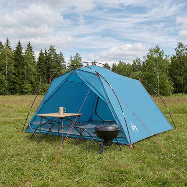 Tunneltent Blauw 4-persoons 185T Polyester met PU Coating