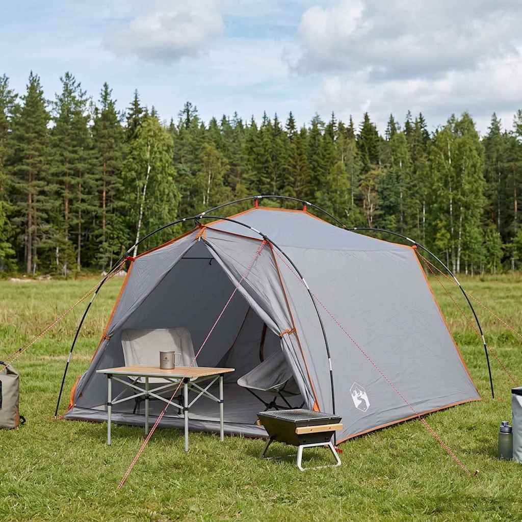 Tunneltent Grijs en Oranje 2-persoons
