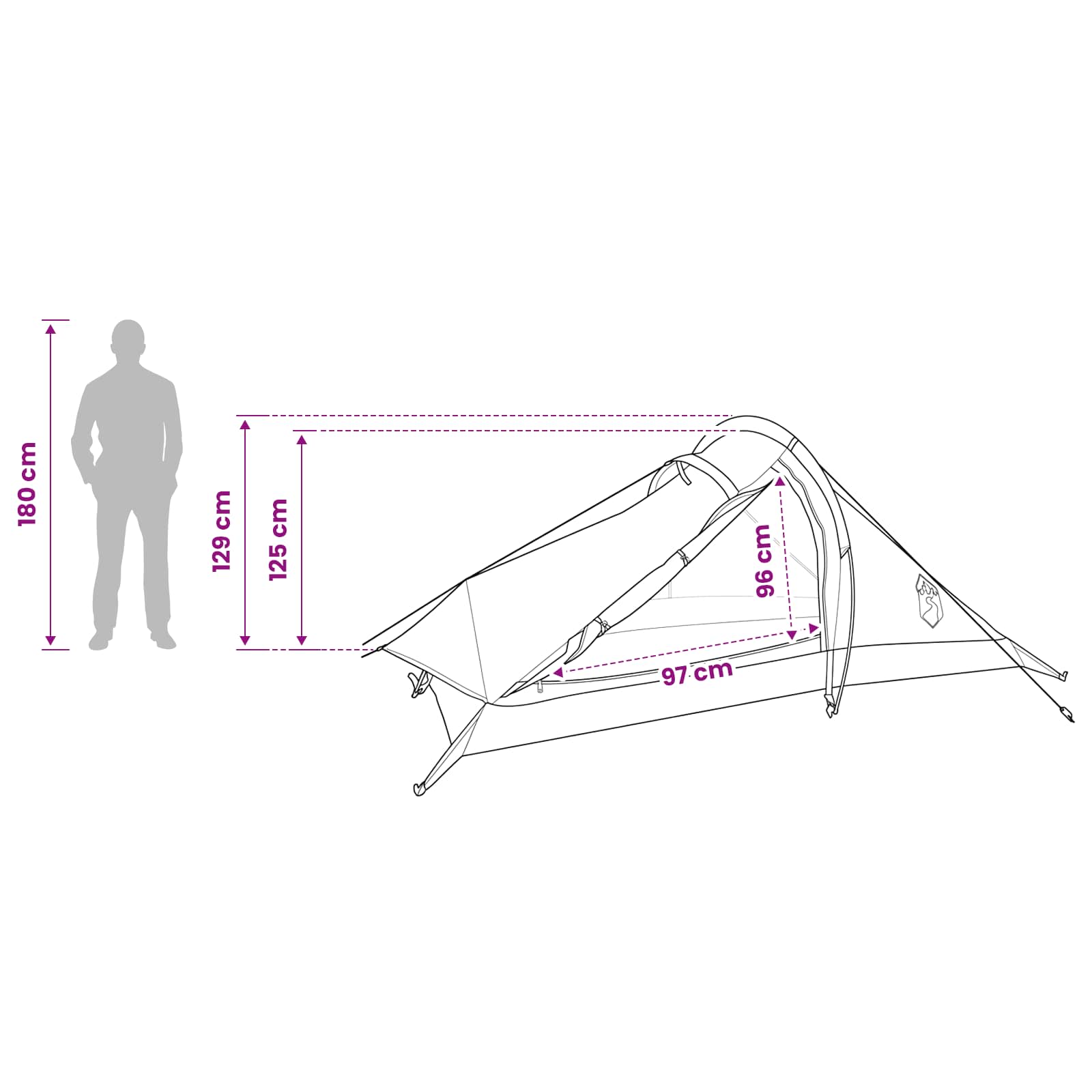 Backpacking Tent Blauw 4-persoons 185T Polyester met PU Coating