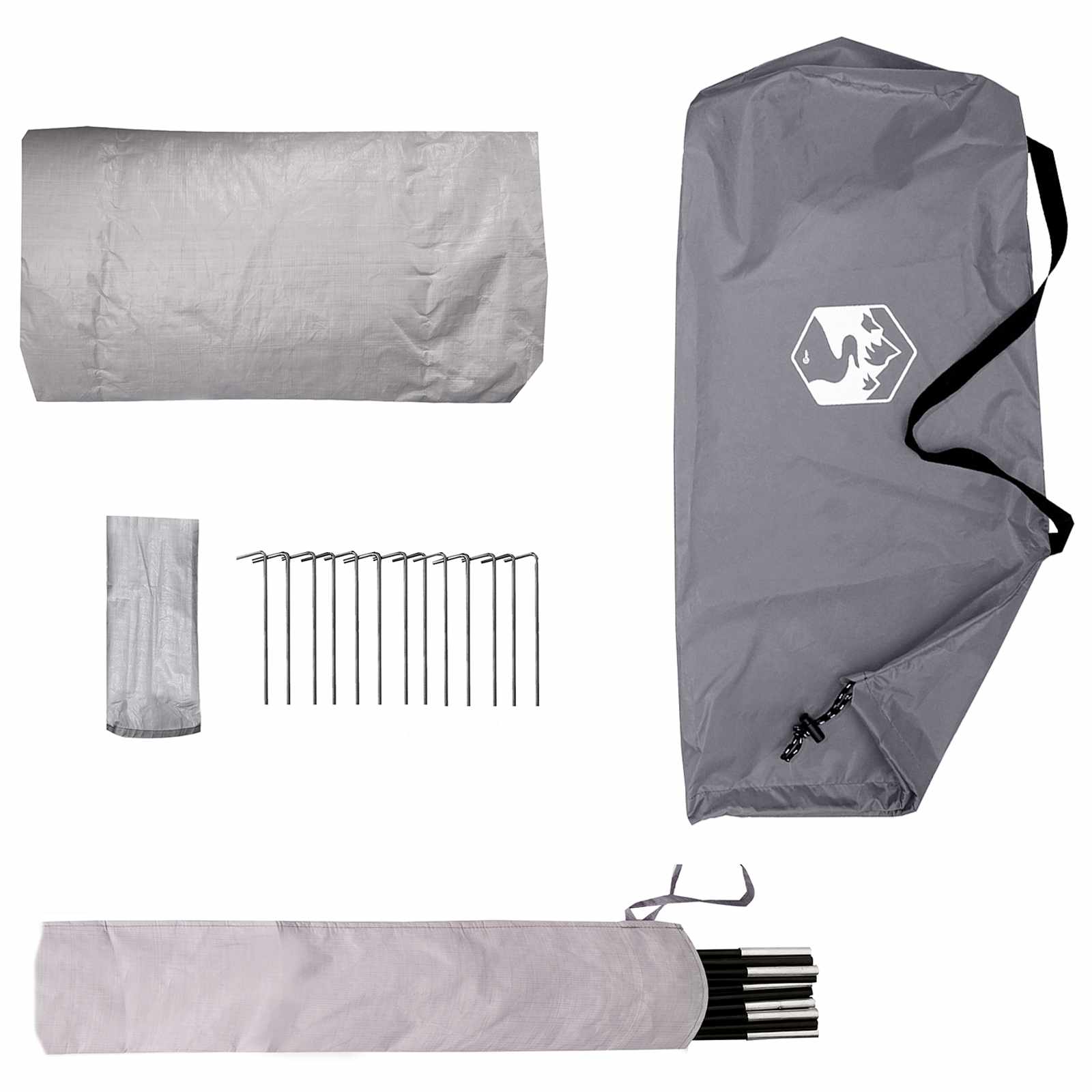 Backpacking Tent Grijs en Oranje 4-persoons