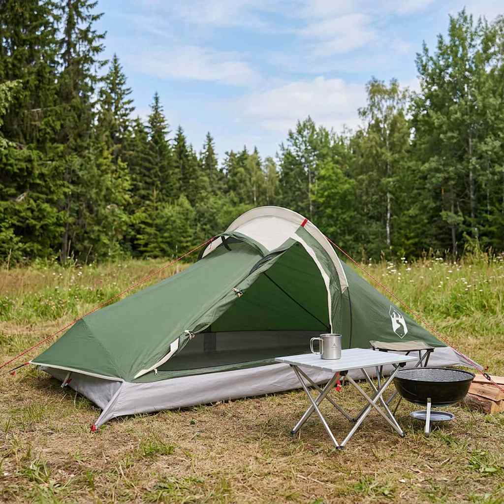 Backpacking Tent Groen 2-persoons 185T Polyester met PU Coating