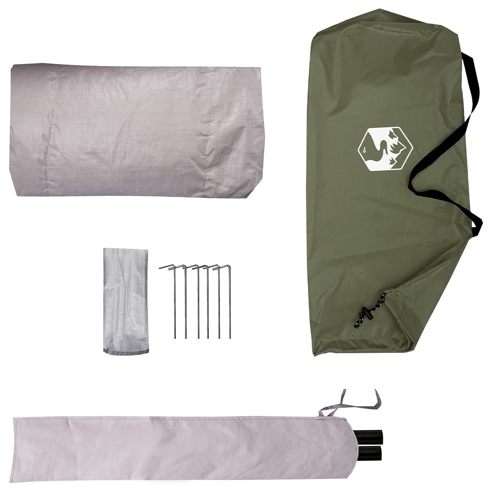 Backpacking Tent Olijfgroen 4-persoons