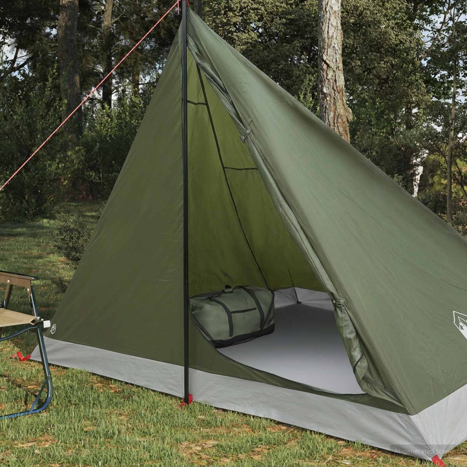 Backpacking Tent Olijfgroen 4-persoons