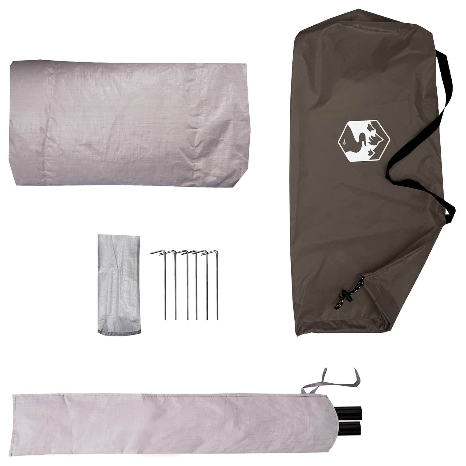Backpacking Tent Bruin en Grijs 4-persoons