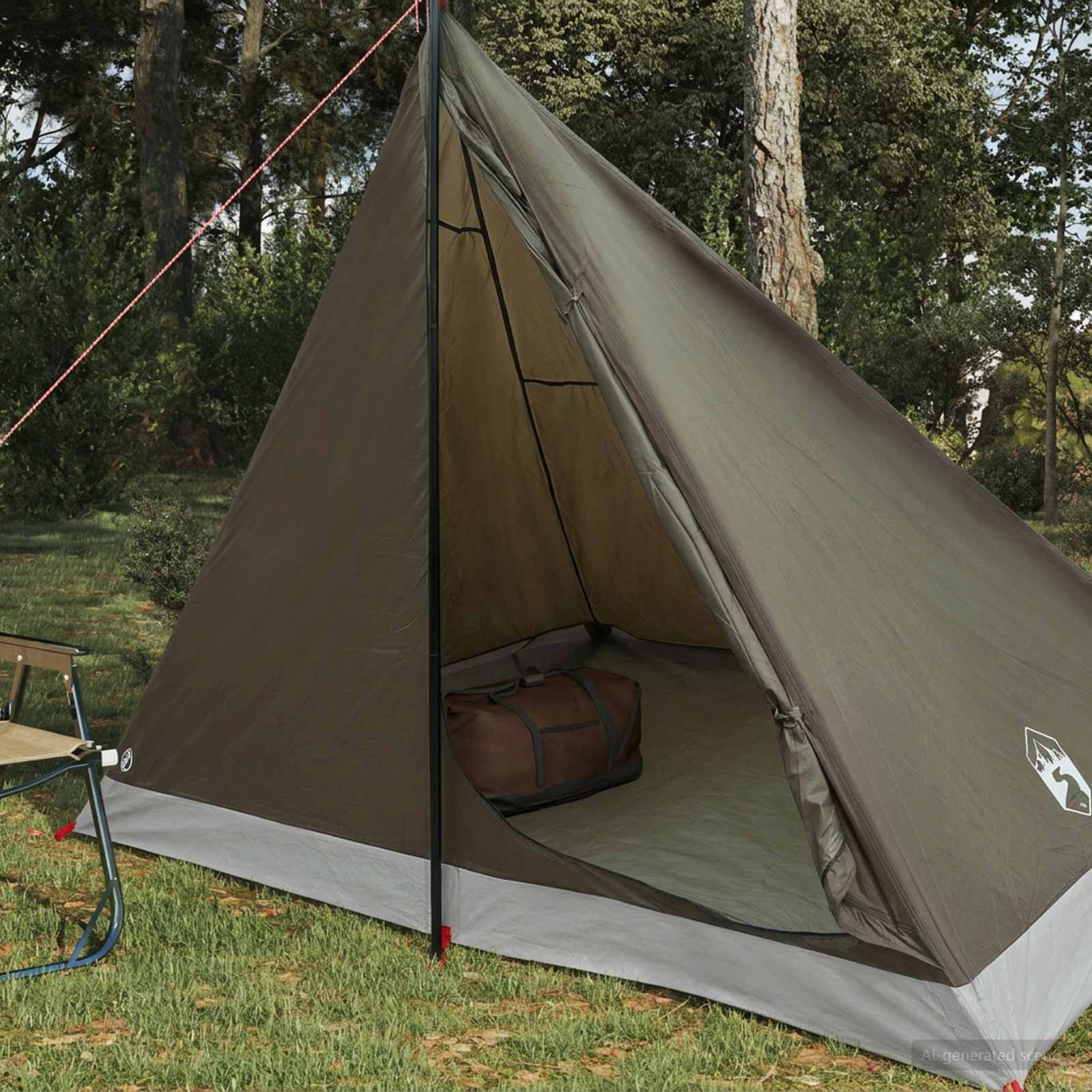Backpacking Tent Bruin en Grijs 4-persoons