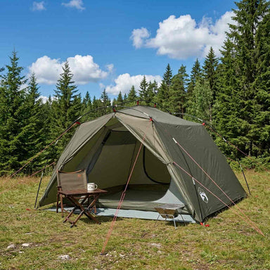 Tunneltent Olijfgroen 4-persoons 185T Polyester met PU Coating