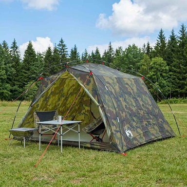 Tunneltent Camouflage 4-persoons 185T Polyester met PU Coating
