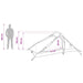 Backpacking Tent Olijfgroen 4-persoons