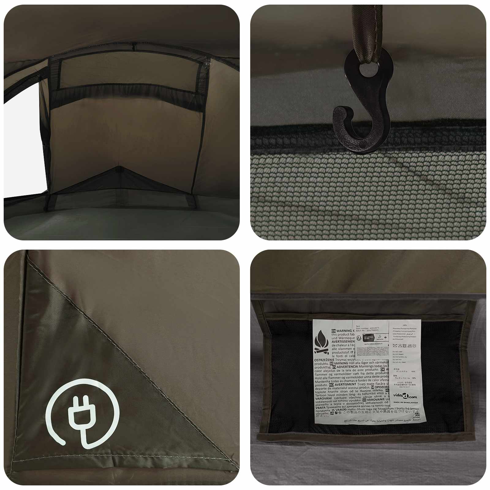 Backpacking Tent Bruin en Grijs 4-persoons