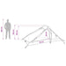 Backpacking Tent Bruin en Grijs 4-persoons