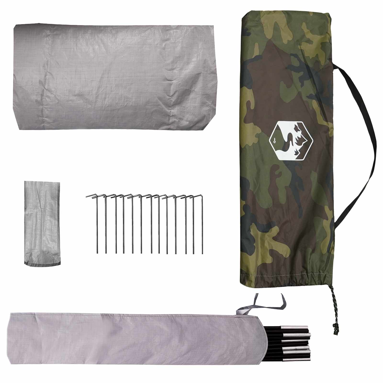 Backpacking Tent Camouflage 4-persoons
