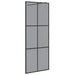 Inloop Douche Wand Zwart 80 x 195 cm gehard glas