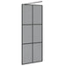 Inloop Douche Wand Zwart 80 x 195 cm gehard glas