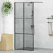 Inloop Douche Wand Zwart 90 x 195 cm gehard glas